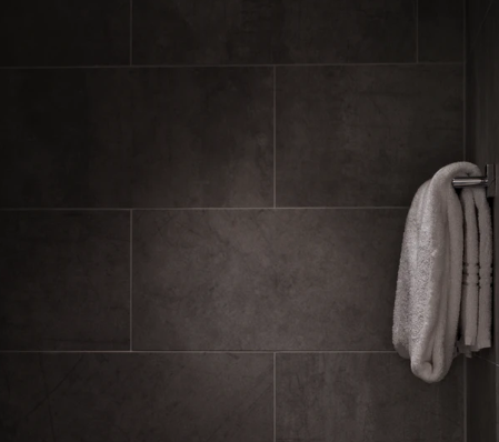 shower with towel