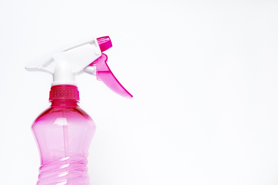 spray bottle with rose water