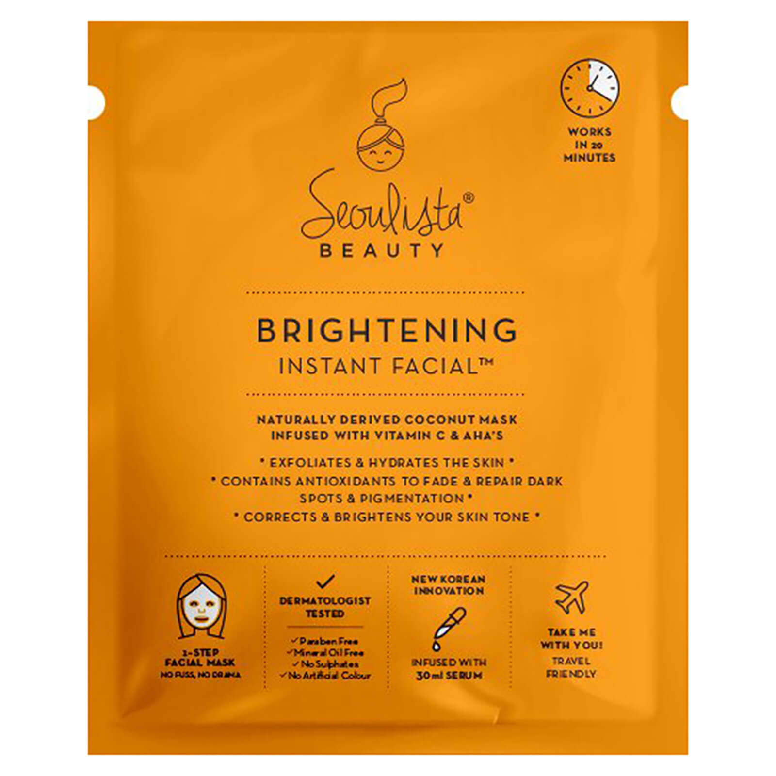Seoulista Beauty Brightening Instant Facial Mask