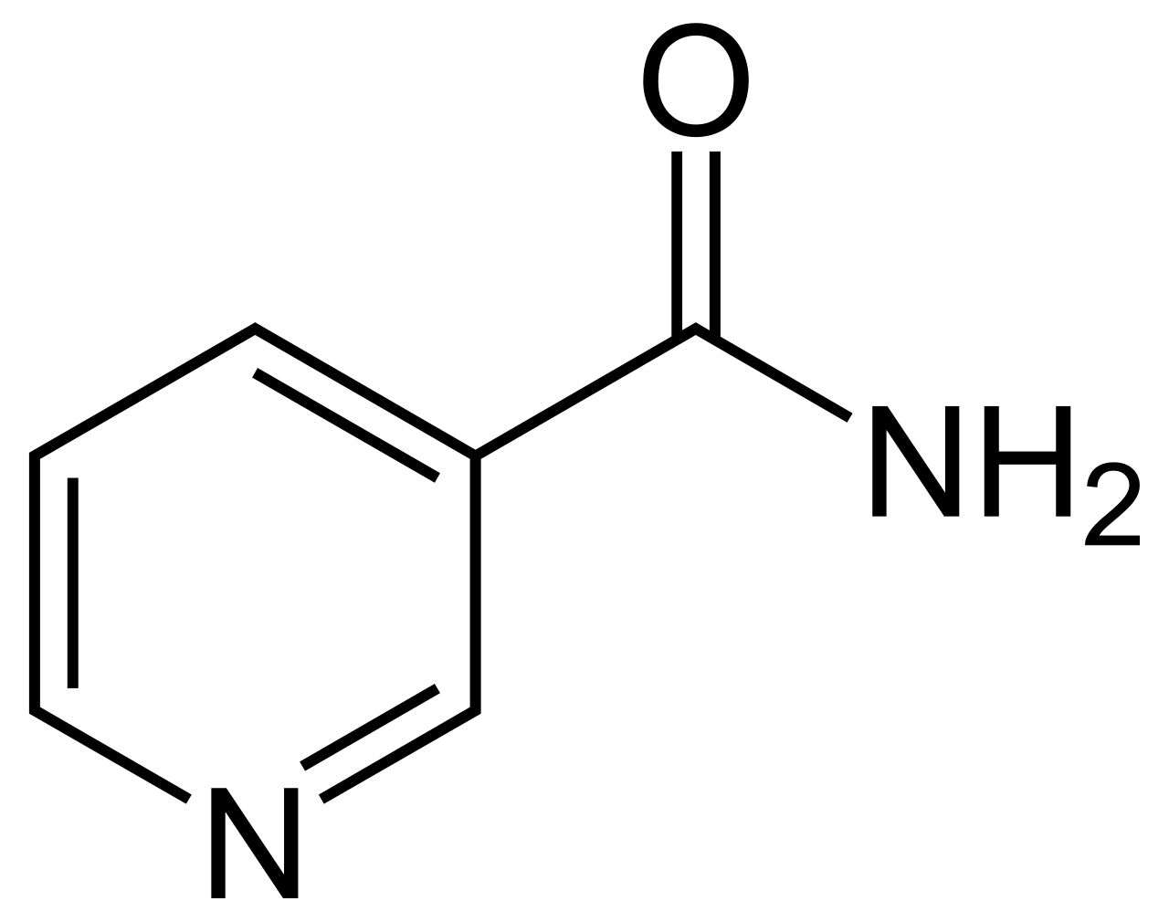 Chemical diagram for Niacinamide